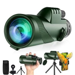 Lens APEXEL 80X100 HD Monocular Telescope for iphone Zoom Phone Telescope with Tripod Clip for Outdoor Hunting Camping Bird Watching