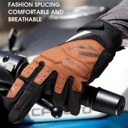 Cycling Gloves WESTBIKING Riding Breathable Shatter-resistant Reflective Design Full Finger Sensitive Touch Screen For