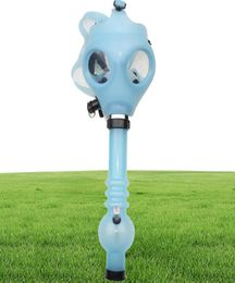 Gas Mask Bong Both Glow In The Dark Water Shisha Acrylic Smoking Pipe Sillicone Hookah Tobacco Tubes Whole7314259