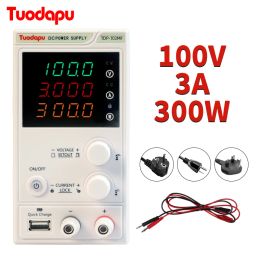 Tuodapu adjustable DC power supply 100V 3A laboratory workbench power supply regulator switch 220V/110V