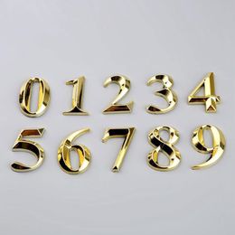 Self Adhesive 3D Number Stickers for Home Apartment Cabinet Table Mailbox Outdoor Door Numbers Room House Number Plate Sign 5cm