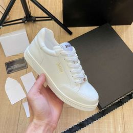 Casual Shoes Calfskin CHANELEL Sneaker 23 Panda Round Head Flat Bottom Casual Sports Shoes Womens Autumn Genuine Leather Versatile Little White Shoes Academy