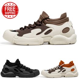 Free Shipping Men Women Casual Shoes Low Flat Breathable Brown Black Orange Mens Trainers Sport Sneakers GAI