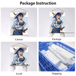 Wall Art Posters Arknights Modular Exusiai Wooden Hanging Kaltsit Canvas Mostima Home Room Decor Anime Pictures Printed Painting