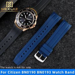 Watch Bands For BN-0193-17E BN-0190-15E 82E Rubber Band Waterproof Diving Silicone Strap Curved Interface 22mm Men