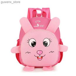 Backpacks Custom Name Childrens Cute Cartoon Backpacks for Girls in Kindergarten Small Bear Backpacks for Girls Y240411