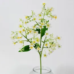 Decorative Flowers Artificial Flower Branch Faux With Leaves For Home Wedding Party Decor 39 Head Floral Arrangement Stem Indoor