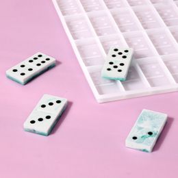3D Crystal Dominoes Ornament Crafts Silicone Mold Set Suitable for Epoxy Resin Diy Crafts Jewelry Making Home Decor Y08E