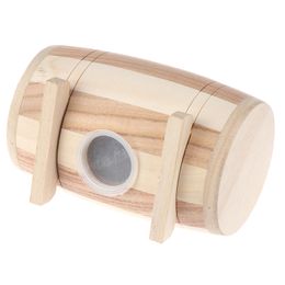 New 1pc Wooden Money Box Piggy Bank Safe Money Box Savings Wine Barrel Wood Carving Handmade Piggy Bank