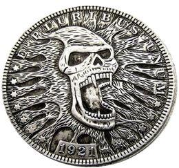 HB36 Hobo Morgan Dollar skull zombie skeleton Copy Coins Brass Craft Ornaments home decoration accessories1632041