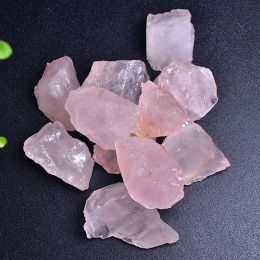 100% Natural Rose Quartz Minerals Specimen High Quality Pink Crystal Stone Healing Irregular Shape Rough Ore Stone Room Decor