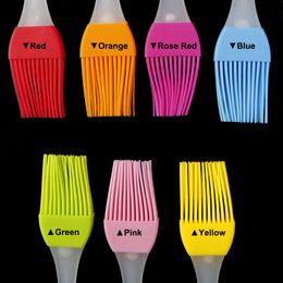 1Pcs 7 Colour Food Silicone Brush Smear Barbecue Baking Pan Bread Chef Pastry Oil Tool Household Kitchen High Temperature