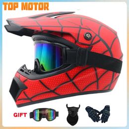 Motorcycle Helmets Children Helmet Spider Off-road Downhill AM DH Cross Capacetes Motocross Cascos Racing Summer DOT Kids