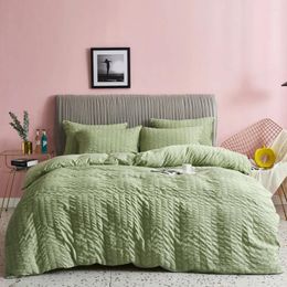 Bedding Sets Three-piece Seersucker Duvet Cover Home Textiles Set Textile