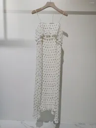 Casual Dresses 2024 Women's Fashion Sleeveless Tube Top Pleated Print Suspender Dress 0117