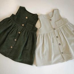 Girl's Dresses Corduroy Girls Dress Kids Sundress High Quality Girls Sarafan Toddler Dress Clothes