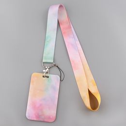 Colourful Cloud Lanyard Starry Sky Neck Strap for key ID Card Cellphone Straps Badge Holder DIY Hanging Rope Neckband Accessories