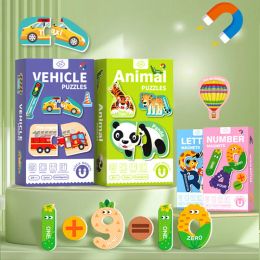 Magnets Fridge Letters Numbers Animal Paper Large Magnetic Refrigerator Cute Spelling Learning Game Toy for Kids Baby Girls Boys