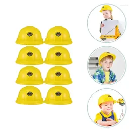 Party Decoration Hat Construction Kids Hard Hats Toy Worker Toys Yellow Plastic Cap Engineer Child Boys Costume Engineering Dress Up Safety