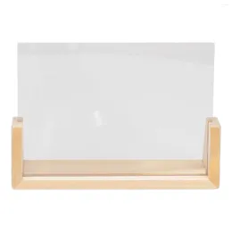 Frames 7in Picture Po Display For Tabletop Solid Wood Acrylic Transparency Slide-in Design Frame