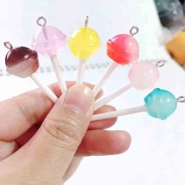 Earrings For Girls Women Resin Handmade Cute Planet Lollipop Resin Flatback Charms Drop Earrings Funny Gift