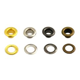 100sets 4mm Brass Eyelet with 150# Washer Leather Craft Repair Round Grommet for Shoes Bag Clothing Leather Belt Hat 4 Colours