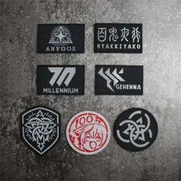 Blue Archive Tactical Patches IR Reflective Anime Armband Millennium Henna Trinity Backpack Hook Loop Girls' Frontline Badges