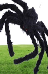 For Party Halloween Decoration Black Spider Haunted House Prop Indoor Outdoor Giant 3 Size 30cm 50cm 75cm6483518