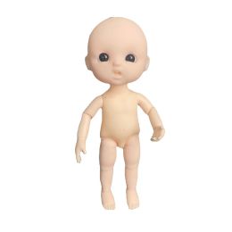 Nude Bjd Doll 16 Cm Cute Face Baby 1/12 Ob11 Doll Bjd Mechanical Joint Body Naked Practice Makeup Kids Girls