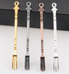 Metal Mini Shovel Spoon Portable Vintage Mini Tobacco Powder Scoop Hookah Smoking Powders Spoons Multiple Uses Hanging Scoops BH788788358