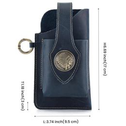 Leather Mobile Phone Belt Bag Fanny Pack For Men Cell Phone Belt Pouch Leather Waist Pouch Waist Bag Belt Phone Pouch Holster