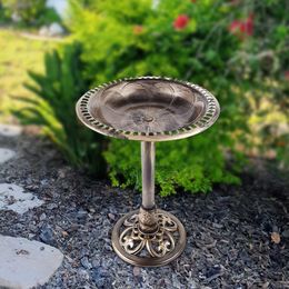 Outdoor Bird bath Antique Style Lightweight Rustic Weather Resistant Birdbaths for Yard Lawn Patio Ornament Housewarming Gift