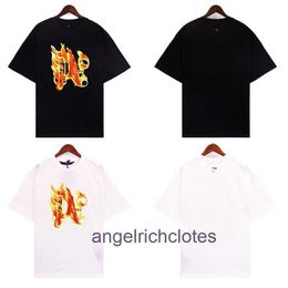 High end Designer clothes for New Pa Angels Flame Letter Printed Short Sleeve Angels Mens and Womens Leisure Sports T-shirt with trademark tag, original 1:1 quality