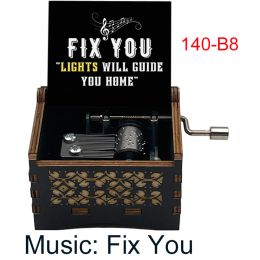 fix you Music Box Wooden Girlfriend Birthday Valentine's Day new year Christmas Presents music fans inspiring gift