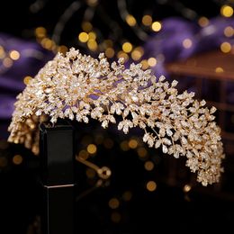 Tiaras And Crowns HADIYANA Retro Luxury Design Wedding Accessories Bridal Hair Party Prom BC6780 Wedding Gift