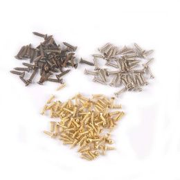 100Pcs Retro Bronze/silver/golden Mini Flat Head Screw For Wood Working Carpenter's Furniture Making Box Hardware Accessories