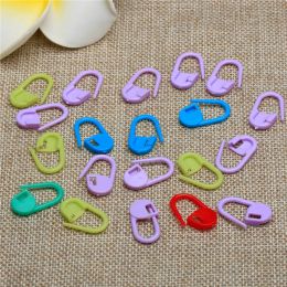 60/40/20pcs Markers Holder Pin Needle Plastic Clip Mix-Color Mini Knitting Crochet Locking Stitch Safety Pin 2.2cm x 1cm Craft