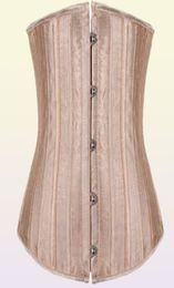 XXS XS Underbust Bustier Corset Women Dress Slimming Waist Trainer 26 Steel Bone Wedding Body Shaper Lace Up Cincher Girdle Belt T2321217