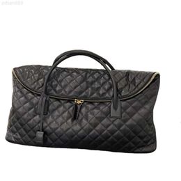 Cow Leather Duffle Diamond Lattice Luxury Executive Custom Overnight Travel Bag Set Weekender Real Women Duffel