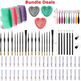 Bundle Deals Handheld Silicone Brush Scrubber Foldable Brush Deep Cleaning Bowl Mat for Ink Watercolour Blending Brushes Washing
