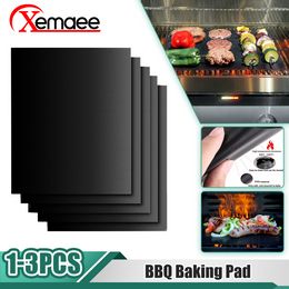 BBQ Grill Mat Pad Baking Pad Non-stick Cooking Grilling Sheet Outdoor Reusable Picnic Cooking Barbecue Oven BBQ Kitchen Tools