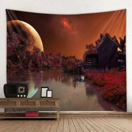 tapestry sky ocean Tapestries 3D Night magical fantasy starry sky tapestry wall hanging bedroom living room dormitory wall art decoration R0411