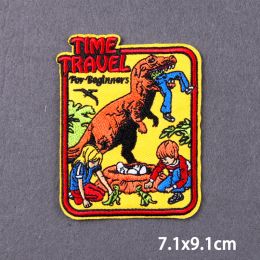 Dinosaur Iron/Sew On Patches For Clothing Thermoadhesive Patches Fusible Patch DIY Embroidery Punk Patch On Clothes