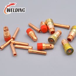 TIG Welding Kit 49PCS WP17 WP18 WP26 Accessories TGI Welding Stubby Gas Lens Pyrex Glass Cup Spares Welding Torch