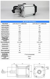 Lichuan 17bit incremental encoder AC220V 750W servomotor 2.4NM 3000rpm or 1KW AC servo motor 3.2Nm 3000rpm with driver AC220V