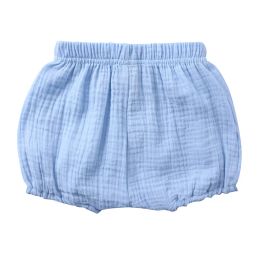 Calças verão 04 Baby Bloomers Candy Color Girls shorts linho para crianças meninas recém -nascidas calça calça