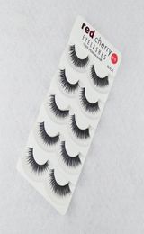 Red Cherry 5 Pairs False Eyelashes 18 Styles Black Cross Messy Natural Long Thick Fake Eye lashes Beauty Makeup High Quality2526663