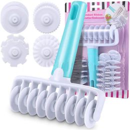 Baking Moulds 37Pcs/set Dough Lattices Fondant Ribbon Cutter 4 Different Gears Embosser Cake Decorating Tools Kitchen Bakware