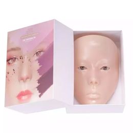 New Arrival 5D Face Tattoo Mannequin Head Makeup Practise Board Beauty Silicone Eyebrow Eyeliner Painting With Clean Oil