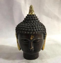 Decorative Figurines Archaize Brass Sakyamuni Buddha Head Home Decoration Crafts Statue